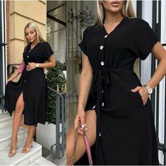 Платье Only you, размер 48, черный