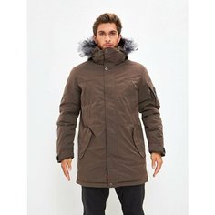 Куртка TISENTELE Зимняя, размер 52 (XL), коричневый