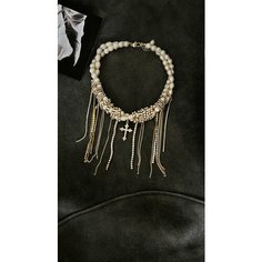Колье Lunnitsa Soul, циркон, длина 37 см, золотистый