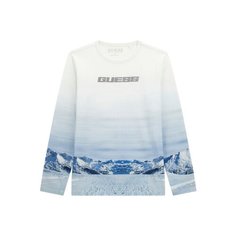 Лонгслив GUESS, размер 8 лет, белый/синий