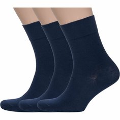 Носки RuSocks, комплект, 3 пары, размер 27-29, темно-синий