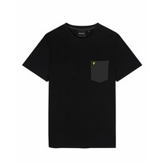 Футболка Lyle & Scott Contrast Pocket T-Shirt, размер M, черный
