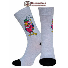 Носки Брестские Союзмультфильм Попугай Кеша, размер 25(40-41), серый