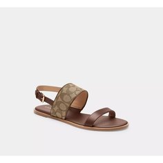 Сандалии Coach Harley Sandal In Signature Jacquard, размер 8, коричневый