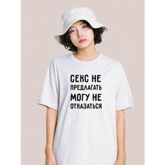 Футболка Just4you, размер S, белый, черный