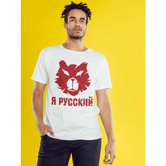 Футболка Я русский, размер 5XL-6XL, белый Нет бренда