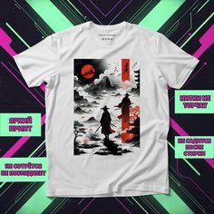 Футболка Самурай 44, размер 7XL-8XL, белый Нет бренда