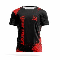 Футболка PANiN Brand, размер XXL, бордовый, красный, черный
