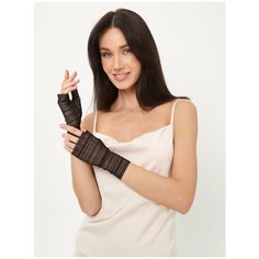 Митенки Nadia Piskun для женщин, размер 9, черный