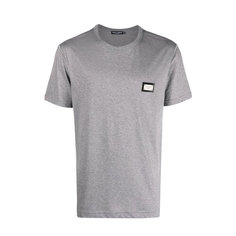 Футболка DOLCE & GABBANA DG Essentials, размер 54 IT, серый