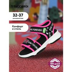 Босоножки T.Taccardi, размер 37, черный/розовый