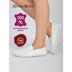 Слипоны Alessio Nesca, размер 36, белый