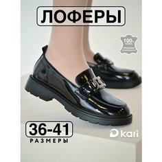 Лоферы kari, размер 37, черный