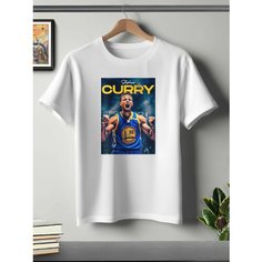 Футболка Детская ONEQ 116 (6-7) размер с принтом Stephen-Curry, белая, размер 6-7, белый