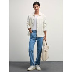 Джинсы Zarina Man straight, размер M (RU 48)/182, голубой индиго