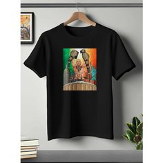 Футболка ONEQ унисекс 50-52 (XL) размер с принтом Конор Макгрегор, черная, размер XL, черный