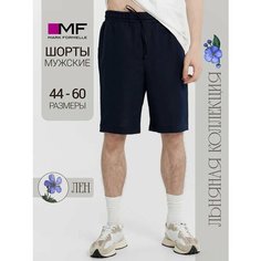 Шорты MARK FORMELLE Льняная коллекция, размер XL-182, темно-синий