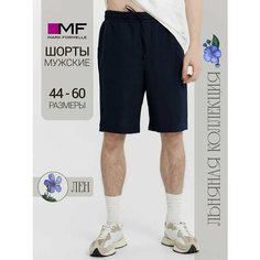 Шорты MARK FORMELLE Льняная коллекция, размер 3XL-182, темно-синий