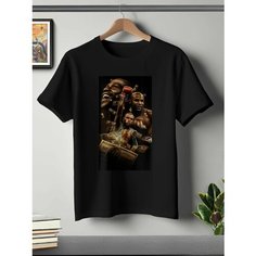 Футболка ONEQ унисекс 68-70 (6XL) размер с принтом Флойд Майвезер, черная, размер 6XL, черный