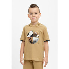 Футболка crockid, размер 56/104, коричневый