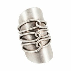 Кольцо-кулон OTOKODESIGN, безразмерное, ширина 20 мм, серебристый