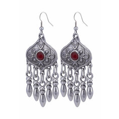 Серьги OTOKODESIGN, искусственный камень, серебристый/белый