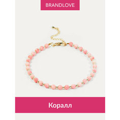 Браслет на ногу BL Jewelry, длина 21 см, 1 шт., розовый