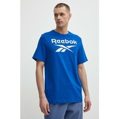 Футболка спортивная Reebok Identity Stacked Logo T-Shirt, 1 шт., размер XXL INT, cиний