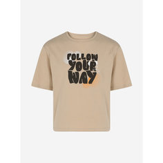 Футболка Demix Boys T-shirt, размер 146/152, бежевый