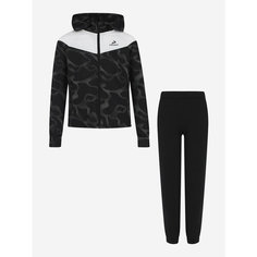 Костюм спортивный Demix Fitness Girls Tracksuit, размер 122/128, черный