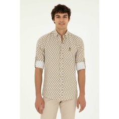 Рубашка U.S. POLO ASSN., размер M, хаки