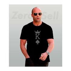 Футболка Zerosell парная король карты, размер 4XS, черный