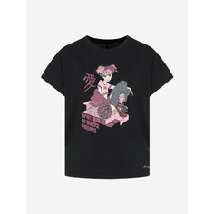 Футболка Demix Sport Style Girls T-Shirt, размер 158/164, черный