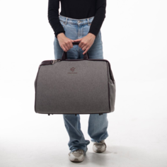 Сумка CityValise, 49х37, бордовый, серый
