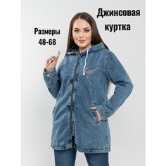Куртка джинсовая , размер 66, синий Kiriko