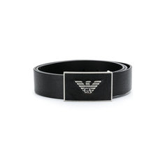 Ремень EMPORIO ARMANI для мужчин, размер 110, черный