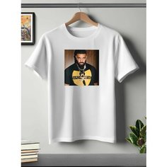 Футболка ONEQ унисекс 50-52 (XL) размер с принтом Drake, белая, размер XL, белый