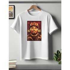 Футболка ONEQ унисекс 68-70 (6XL) размер с принтом Ice Cube, белая, размер 6XL, белый