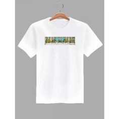 Футболка Тайная вечеря Симпсоны, размер 5XL, белый ZA Print