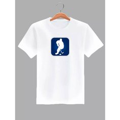 Футболка хоккей, размер 3XS, белый ZA Print
