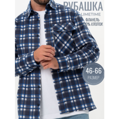 Рубашка ЛайМ, размер 58, темно-синий
