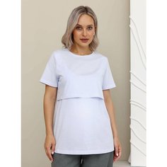 Футболка для кормящих мам HUNNY mammy, 1 шт., размер 46, голубой
