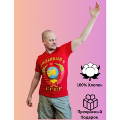 Футболка, 1 шт., размер 54, красный Нет бренда