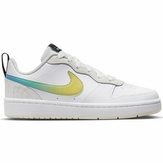 Кроссовки NIKE COURT BOROUGH LOW 2 SE (GS), размер 37, белый/желтый