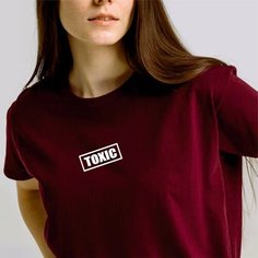 Футболка BE DIFFERENT Футболка Toxic, размер S, бордовый
