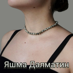Чокер cosha_brand, длина 33 см, белый/черный