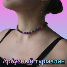 Чокер cosha_brand, длина 33 см, розовый/зеленый