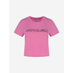 Футболка ATHLEX Logo Progress Tee, размер 46, орхидея