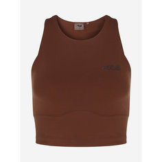 Топ спортивный Fila Womens Fitness Crop Tank, размер 48, коричневый