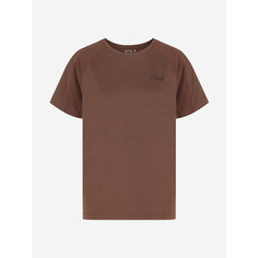 Футболка Fila Womens Fitness Loose SS T-shirt, размер 46/48, коричневый
